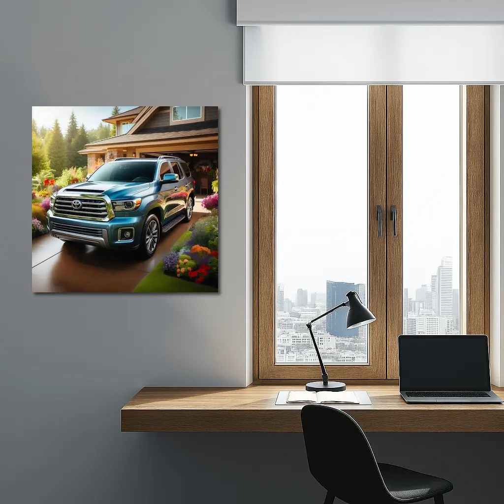 Toyota Sequoia SUV Driveway Home Setting – Wall Art