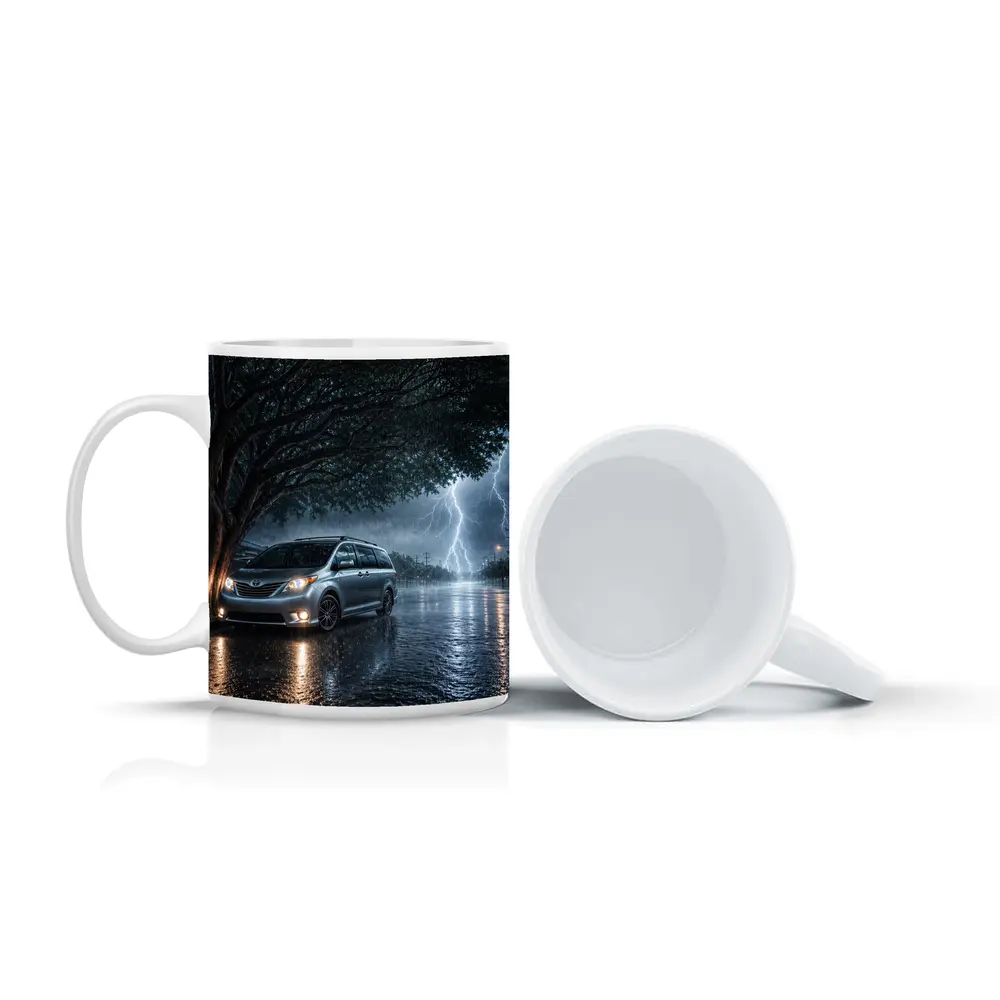 Toyota Sienna Parked In Heavy Thunderstorm – Mugs