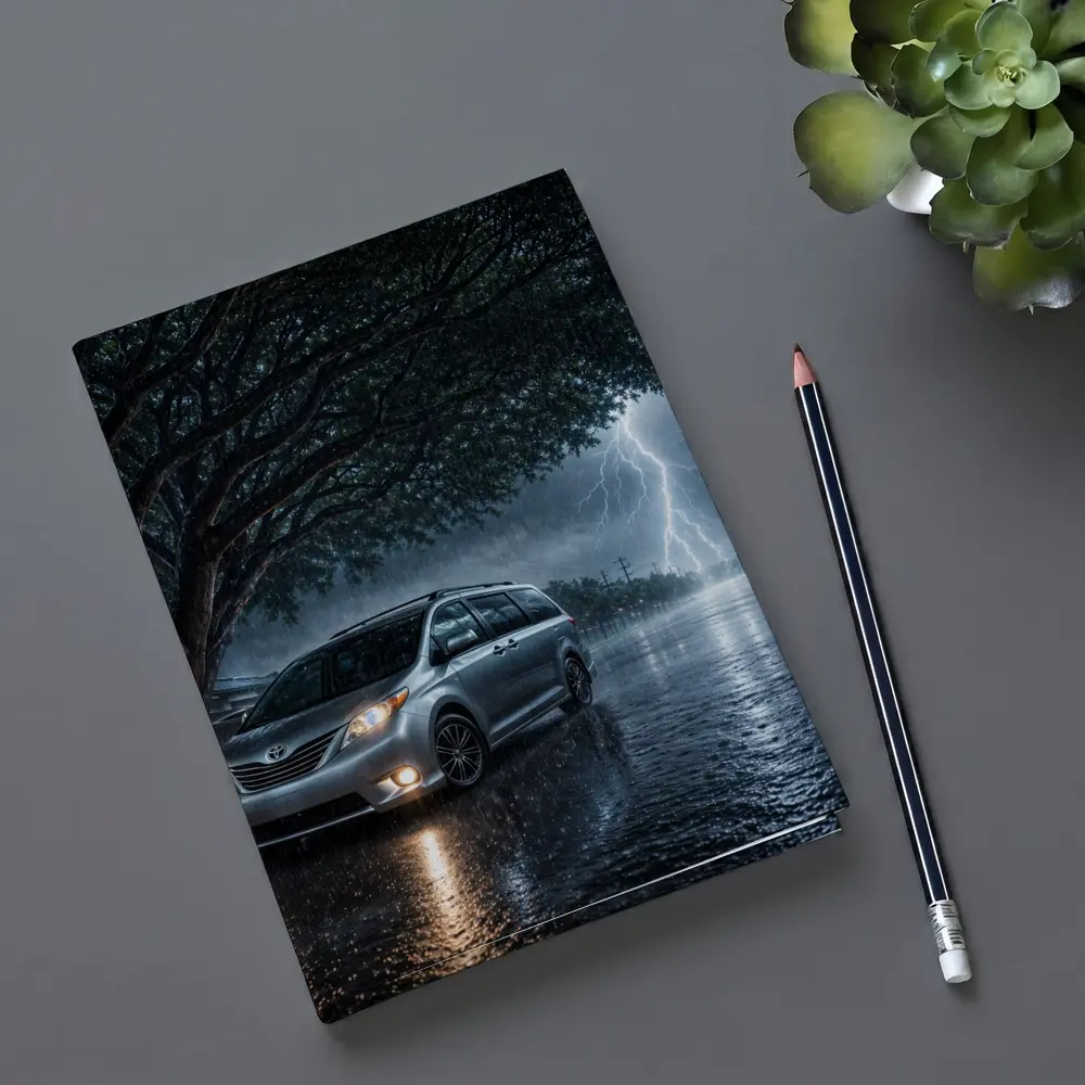 Toyota Sienna Parked In Heavy Thunderstorm – Notebooks
