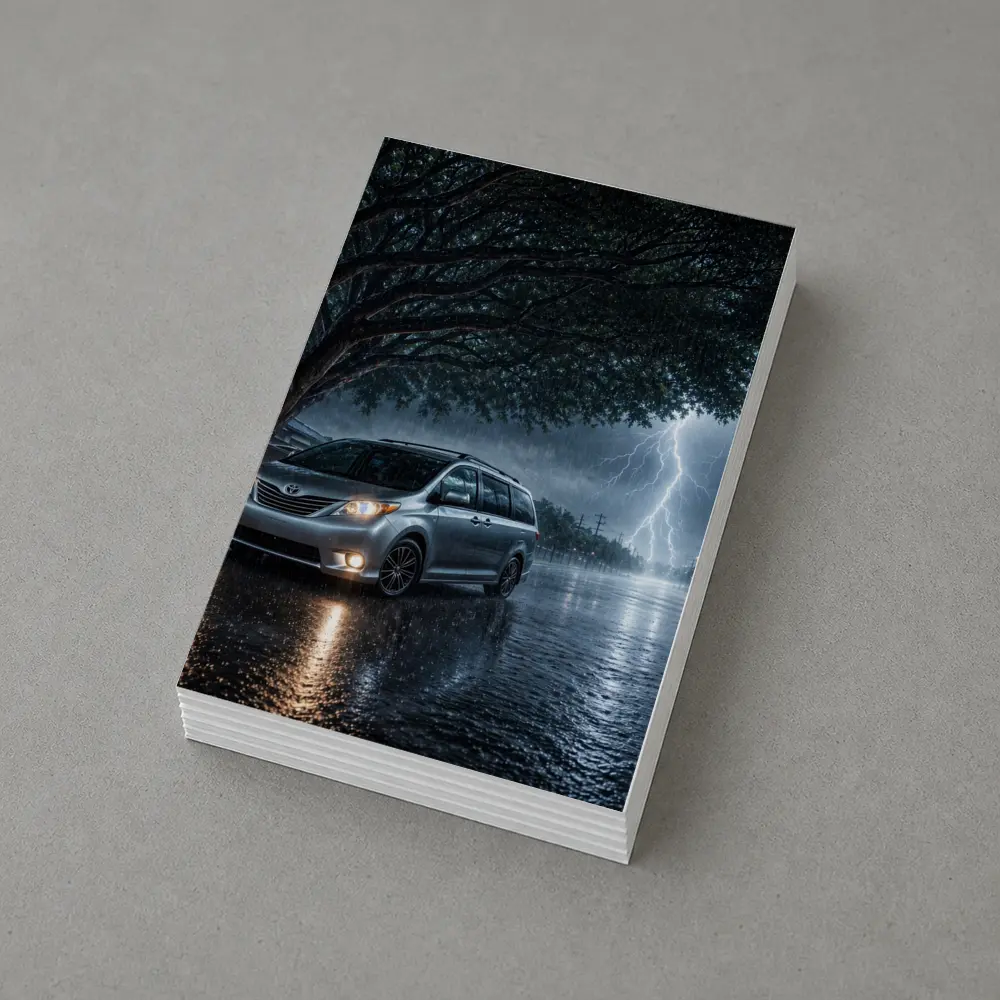 Toyota Sienna Parked In Heavy Thunderstorm – Postcards