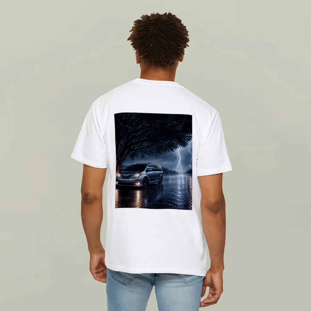 Toyota Sienna Parked In Heavy Thunderstorm – T-Shirts