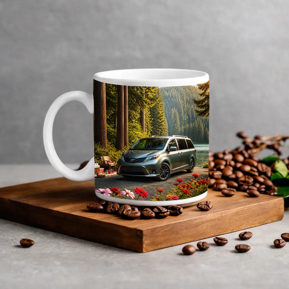 Toyota Sienna Parked by Forest Lake – Mugs