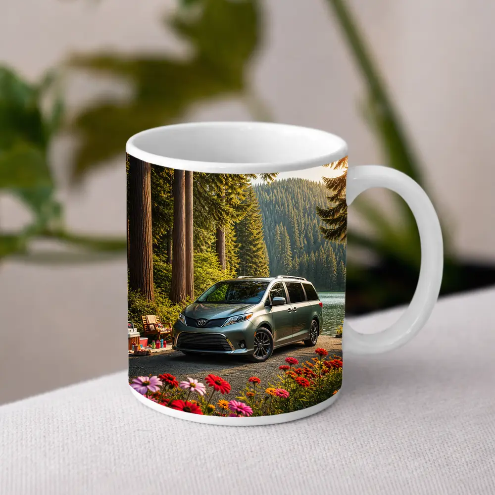 Toyota Sienna Parked by Forest Lake – Mugs