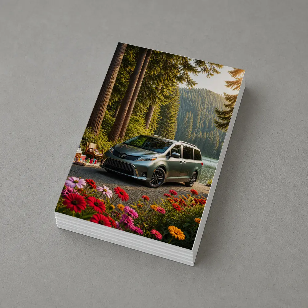 Toyota Sienna Parked by Forest Lake – Postcards