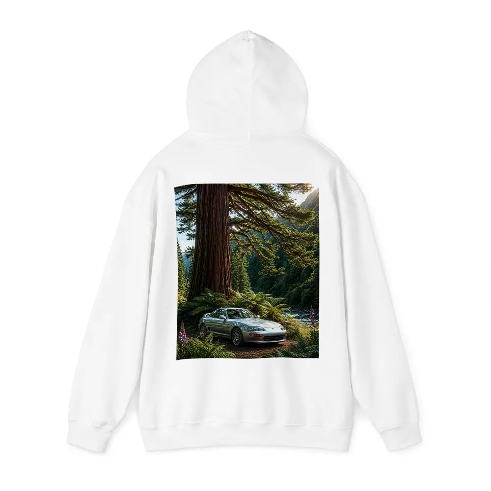 Toyota Supra Silver Coupe Forest River Setting – Hoodies