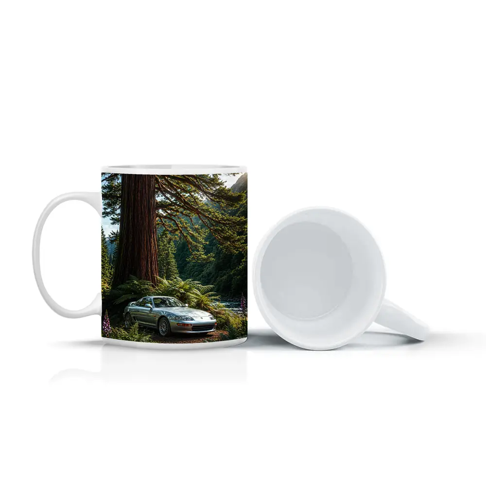Toyota Supra Silver Coupe Forest River Setting – Mugs