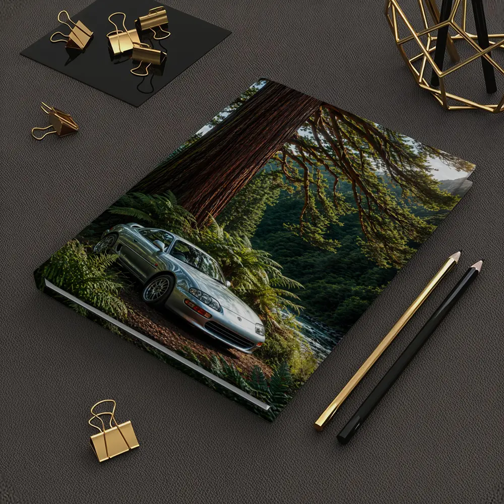 Toyota Supra Silver Coupe Forest River Setting – Notebooks