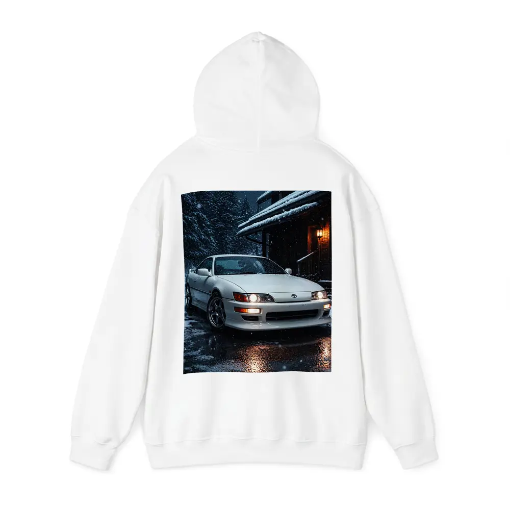 Toyota Soarer White Coupe Snowy Night – Hoodies