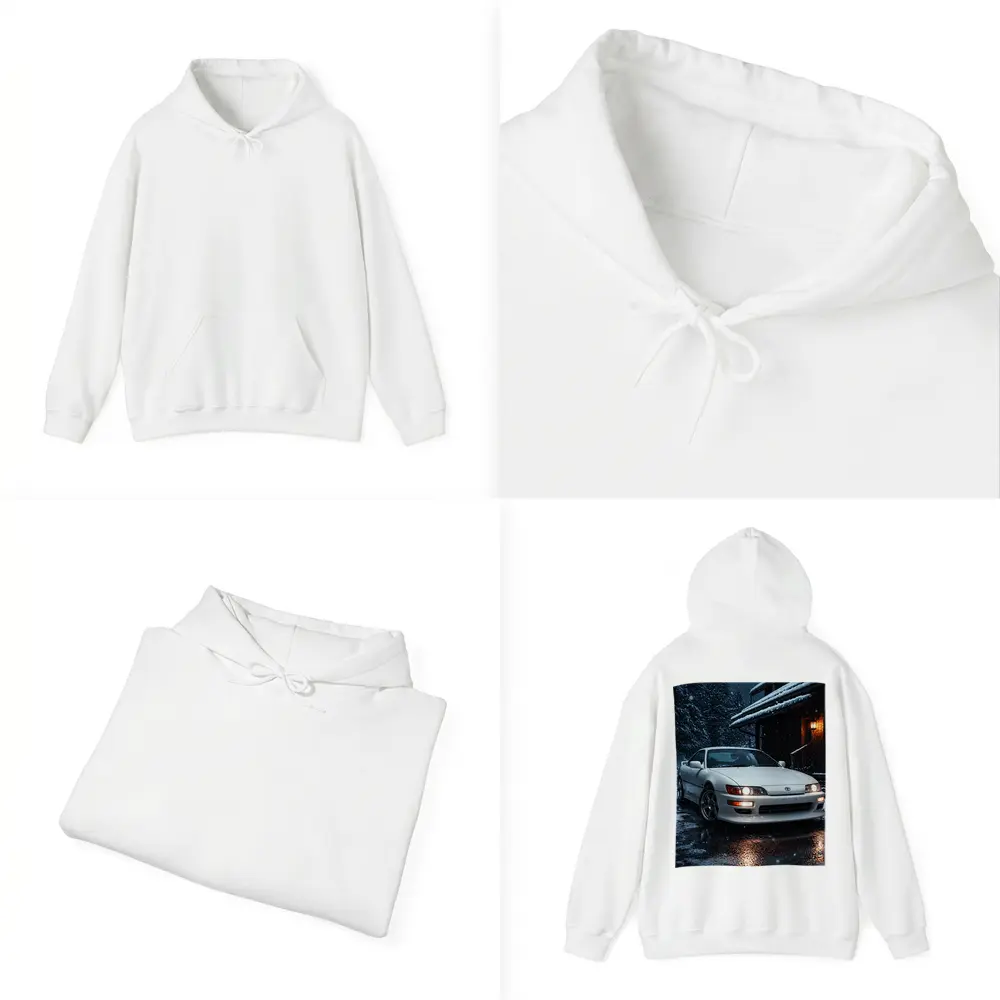 Toyota Soarer White Coupe Snowy Night – Hoodies