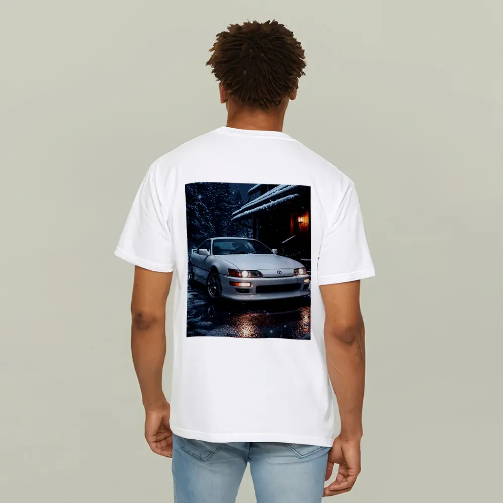 Toyota Soarer White Coupe Snowy Night – T-Shirts