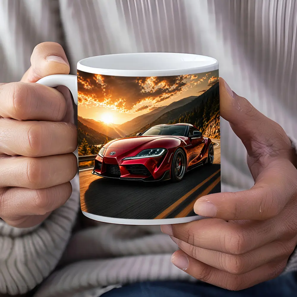 Toyota Supra Red Mountain Sunset Drive – Mugs
