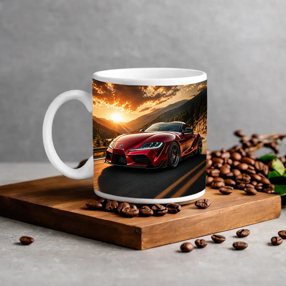 Toyota Supra Red Mountain Sunset Drive – Mugs
