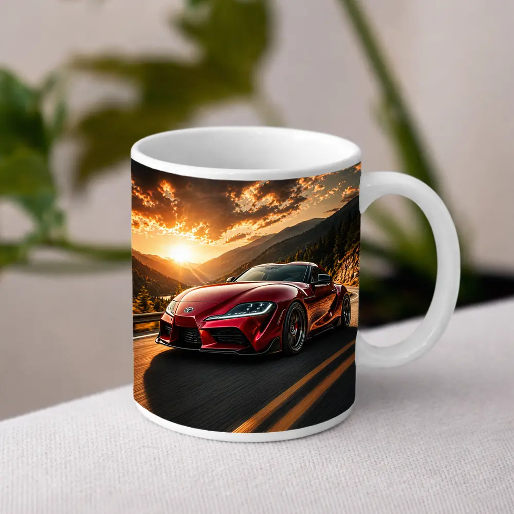 Toyota Supra Red Mountain Sunset Drive – Mugs