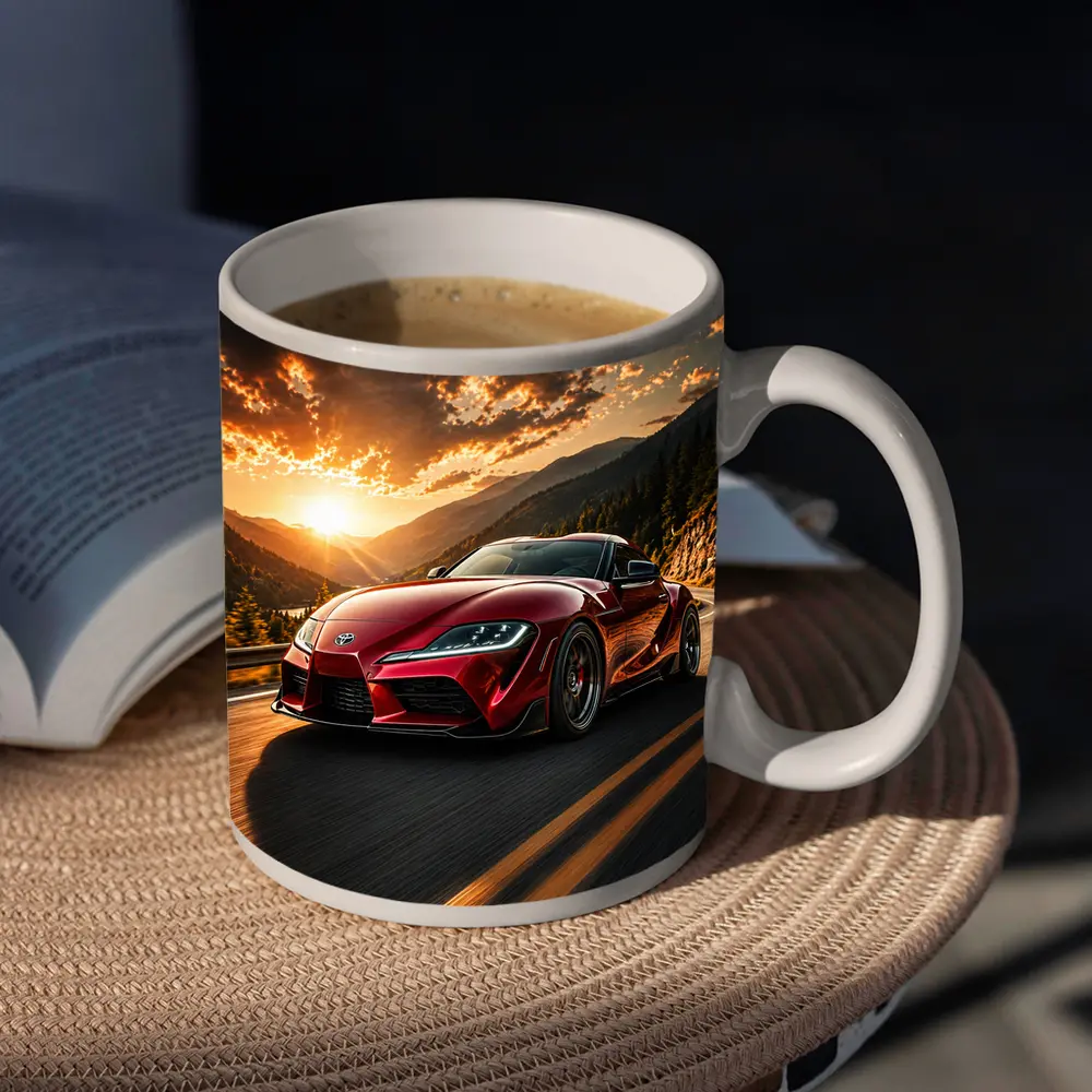 Toyota Supra Red Mountain Sunset Drive – Mugs