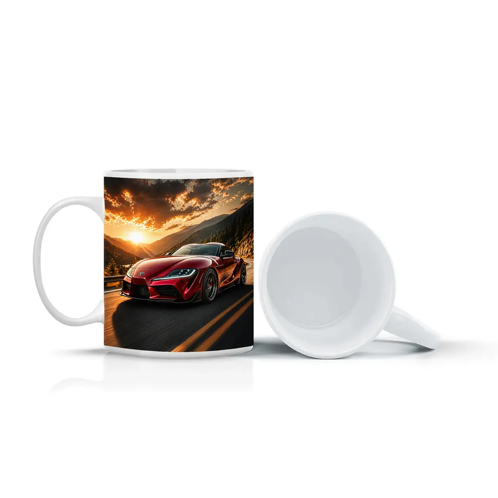 Toyota Supra Red Mountain Sunset Drive – Mugs