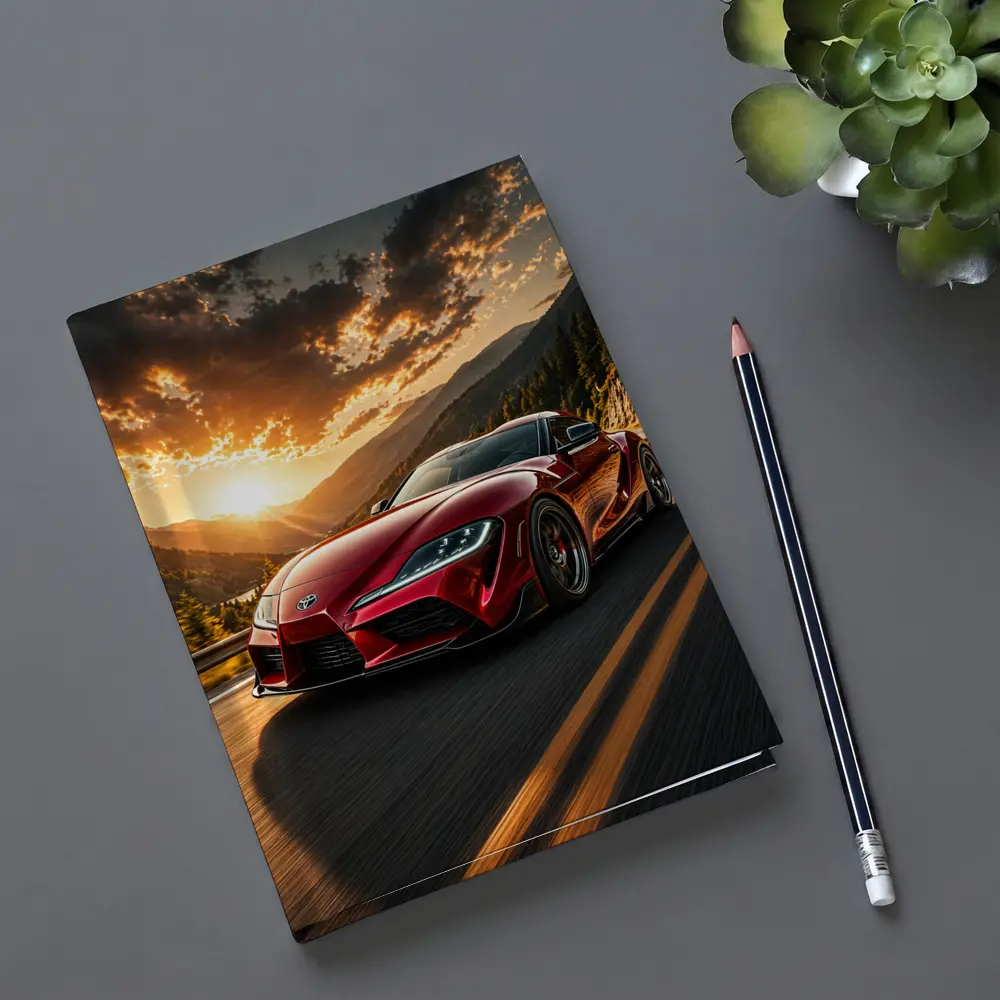 Toyota Supra Red Mountain Sunset Drive – Notebooks