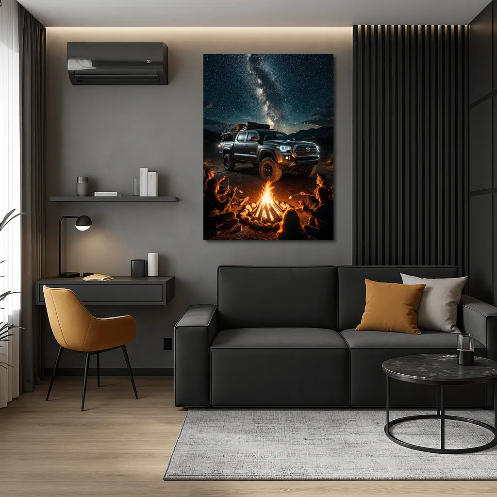 Toyota Tacoma Campfire Night Milky Way – Wall Art