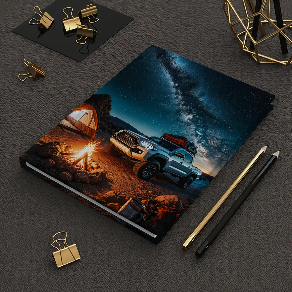 Toyota Tacoma Desert Night Camping Scene – Notebooks