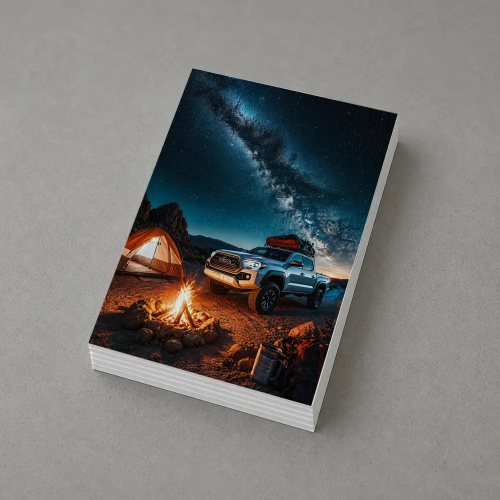 Toyota Tacoma Desert Night Camping Scene – Postcards