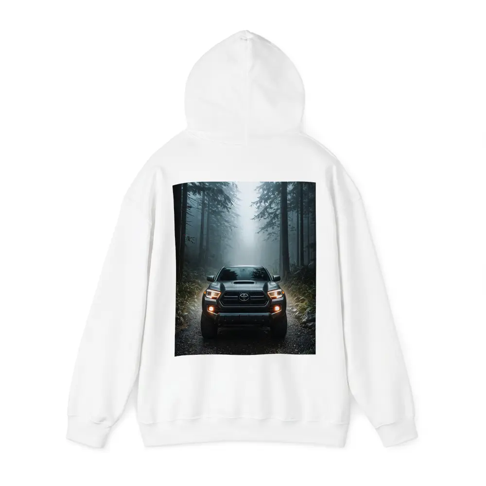 Toyota Tacoma Truck Foggy Forest Trail – Hoodies