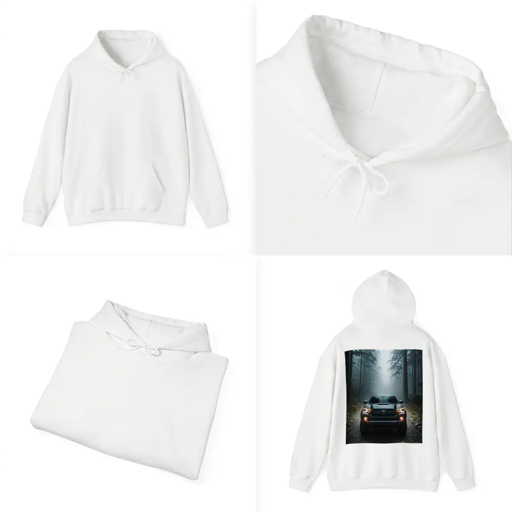 Toyota Tacoma Truck Foggy Forest Trail – Hoodies