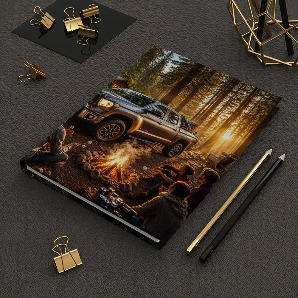 Toyota Tundra Truck Forest Campfire Friends – Notebooks