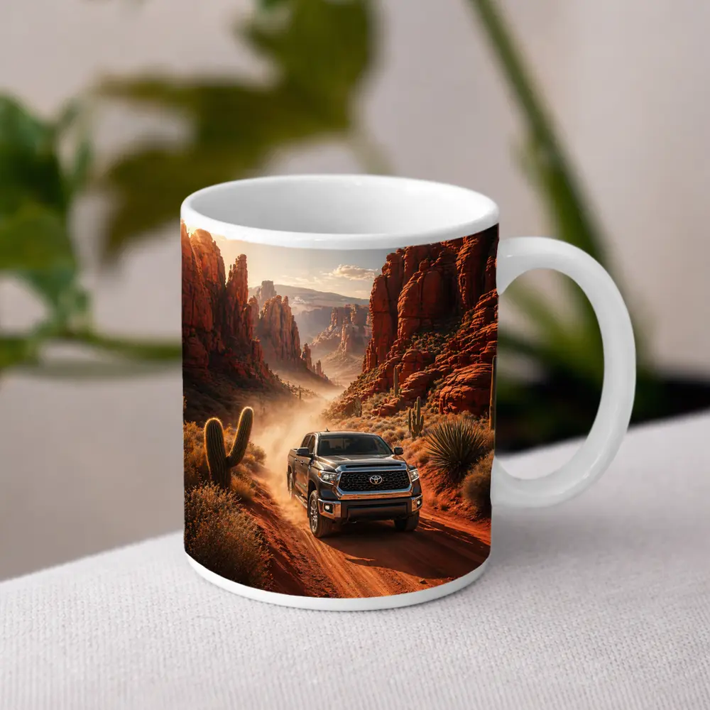 Toyota Tundra Truck Red Rock Canyon Desert – Mugs
