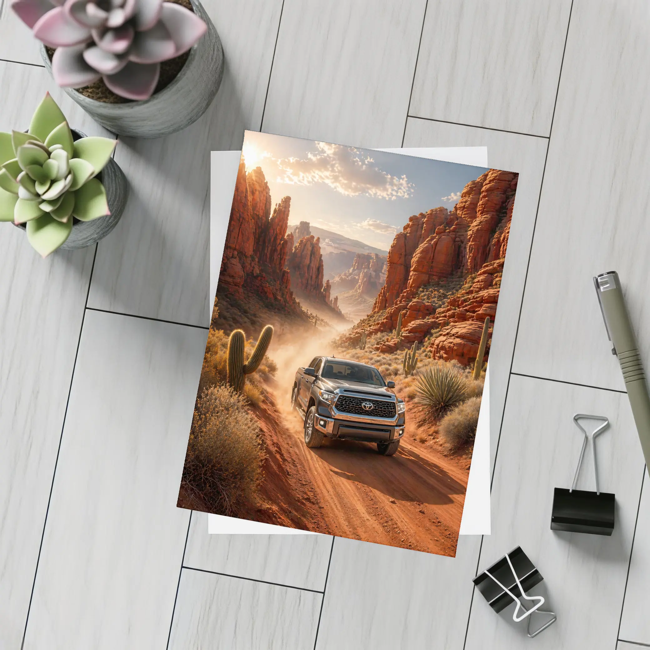 Toyota Tundra Truck Red Rock Canyon Desert – Postcards