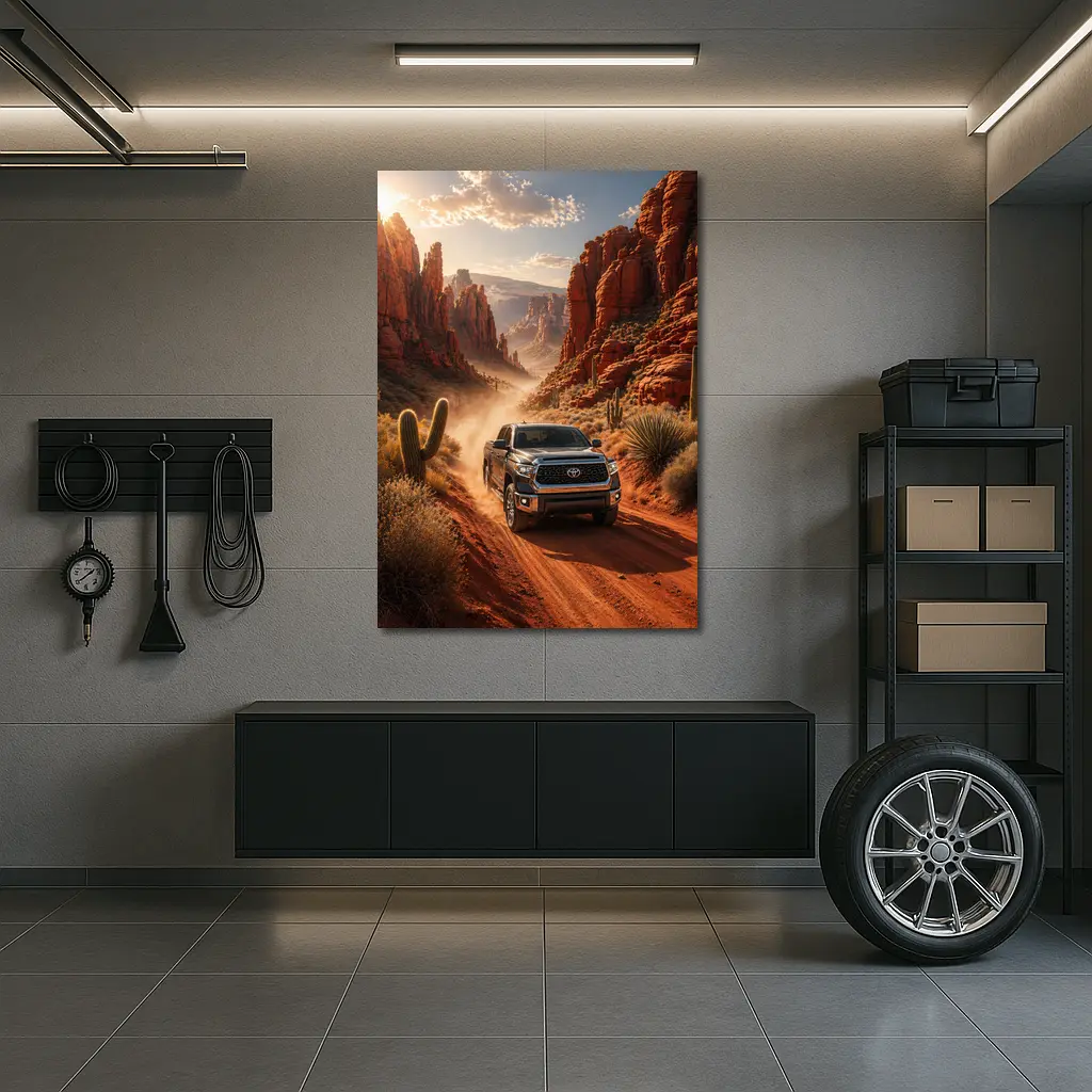 Toyota Tundra Truck Red Rock Canyon Desert – Wall Art