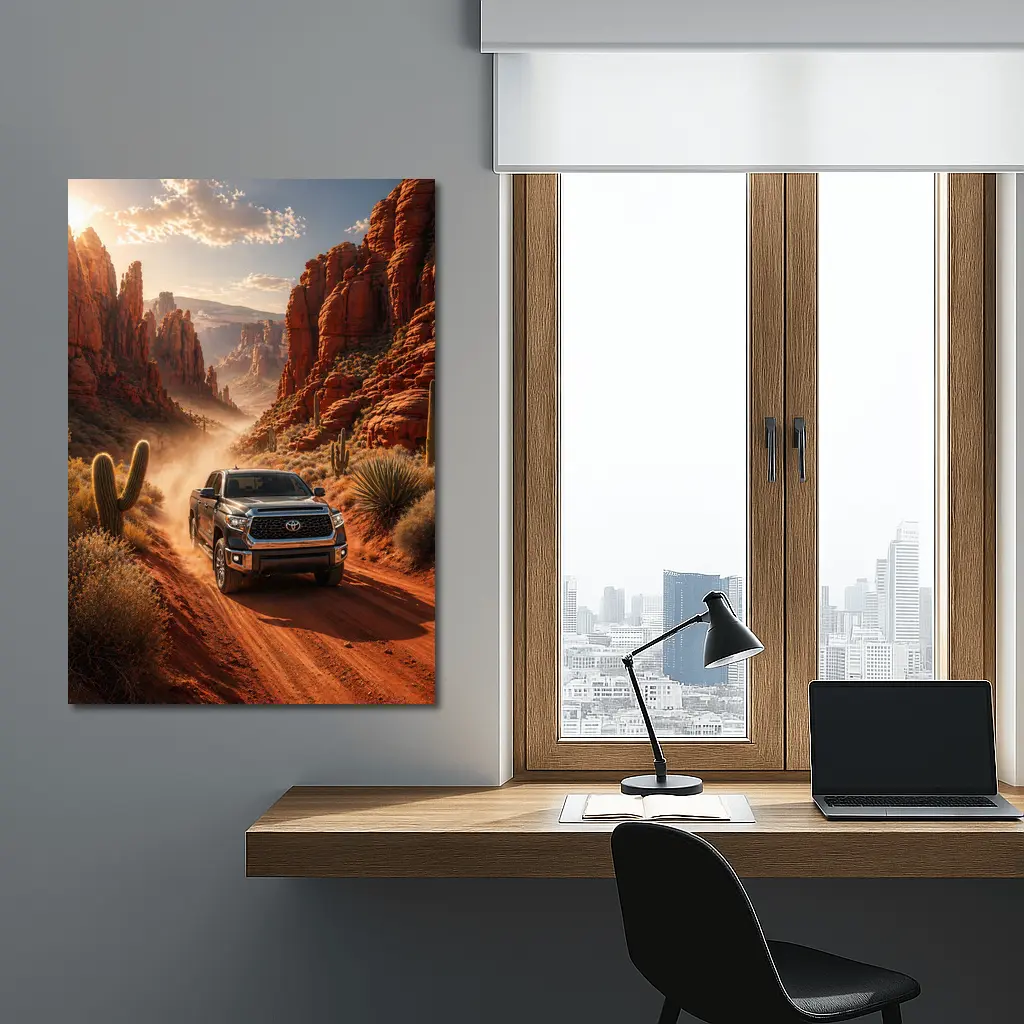 Toyota Tundra Truck Red Rock Canyon Desert – Wall Art