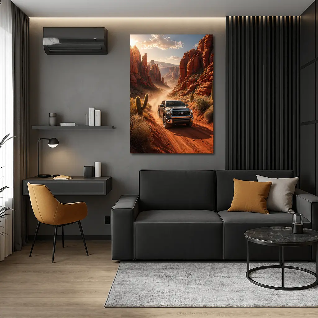 Toyota Tundra Truck Red Rock Canyon Desert – Wall Art