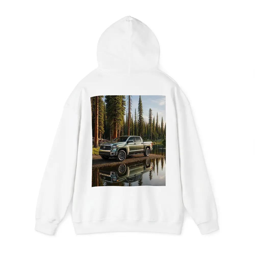 Toyota Tundra Truck Parked By Forest Lake – Hoodies