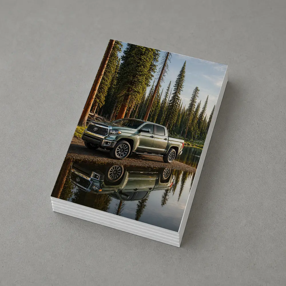 Toyota Tundra Truck Parked By Forest Lake – Postcards