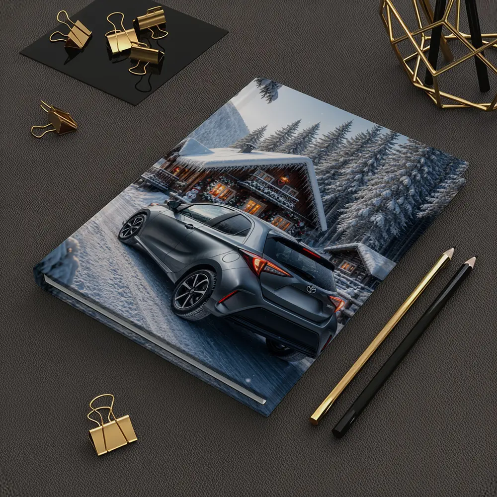 Toyota Yaris Gray Hatchback Snowy Forest Cabin – Notebooks