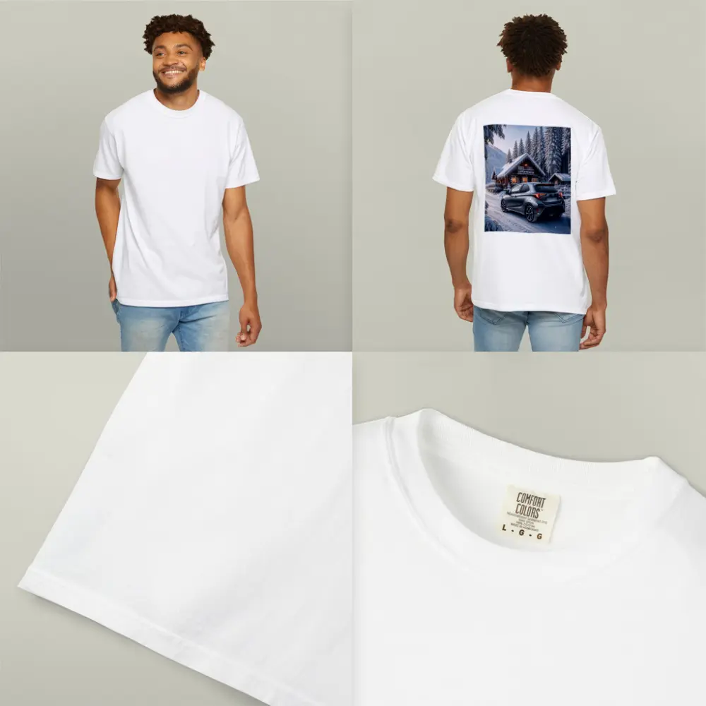 Toyota Yaris Gray Hatchback Snowy Forest Cabin – T-Shirts
