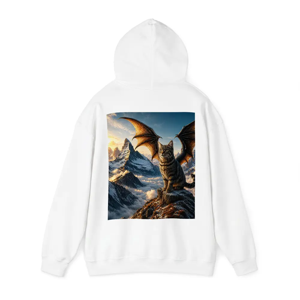Dragon Wing Cat Above Mountain Peaks – Hoodies