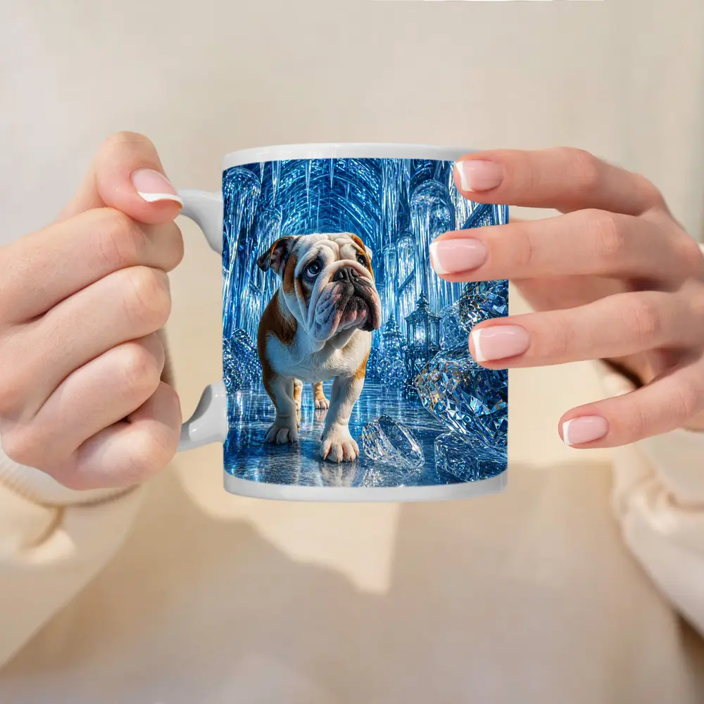 English Bulldog In Crystal Ice Palace – Mugs