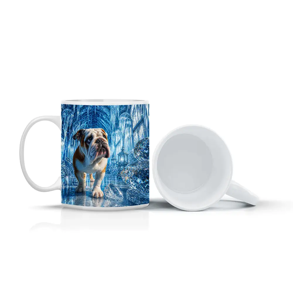 English Bulldog In Crystal Ice Palace – Mugs