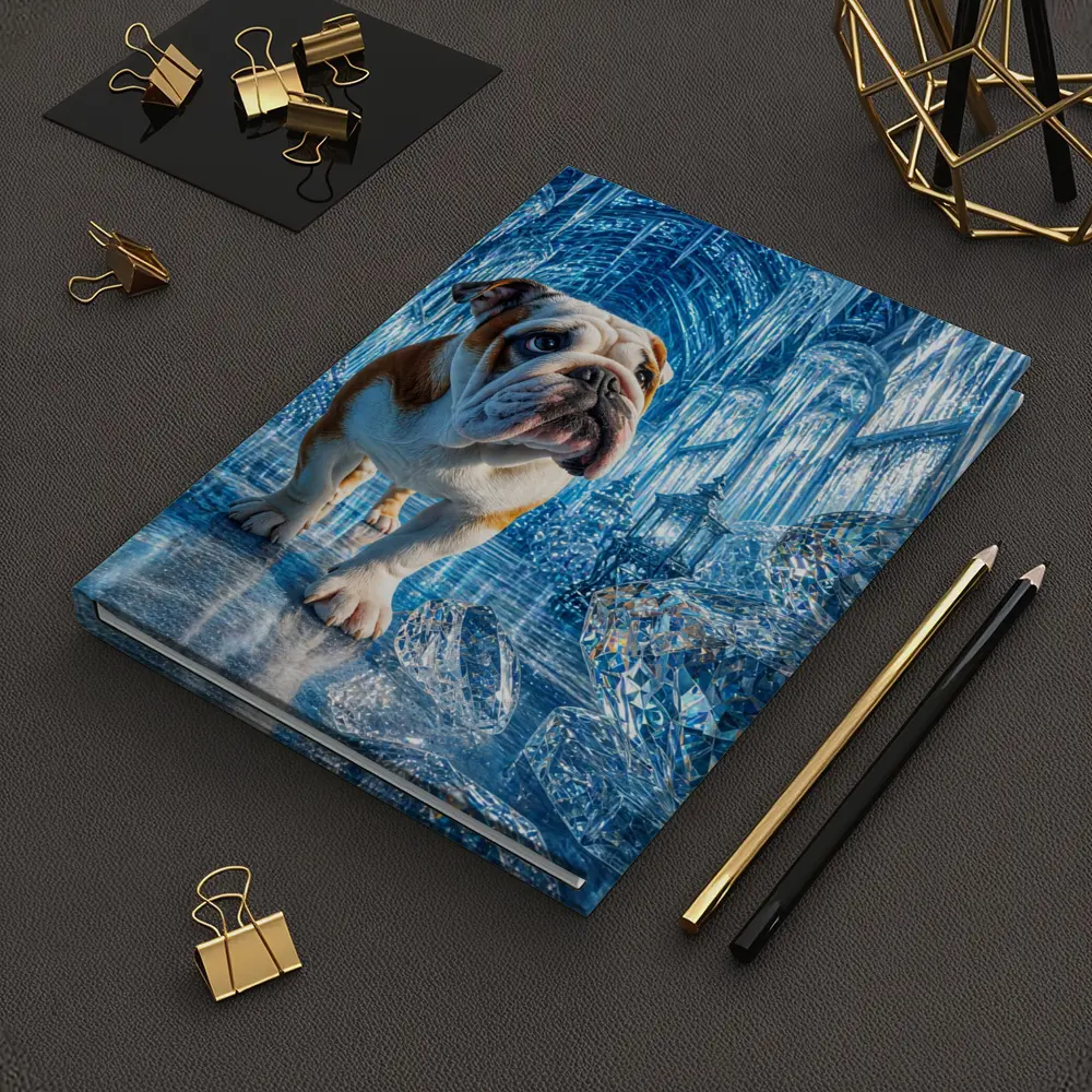 English Bulldog In Crystal Ice Palace – Notebooks