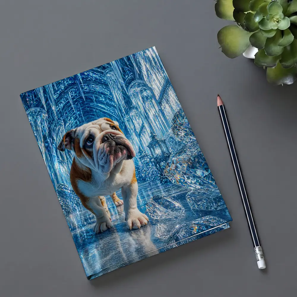 English Bulldog In Crystal Ice Palace – Notebooks