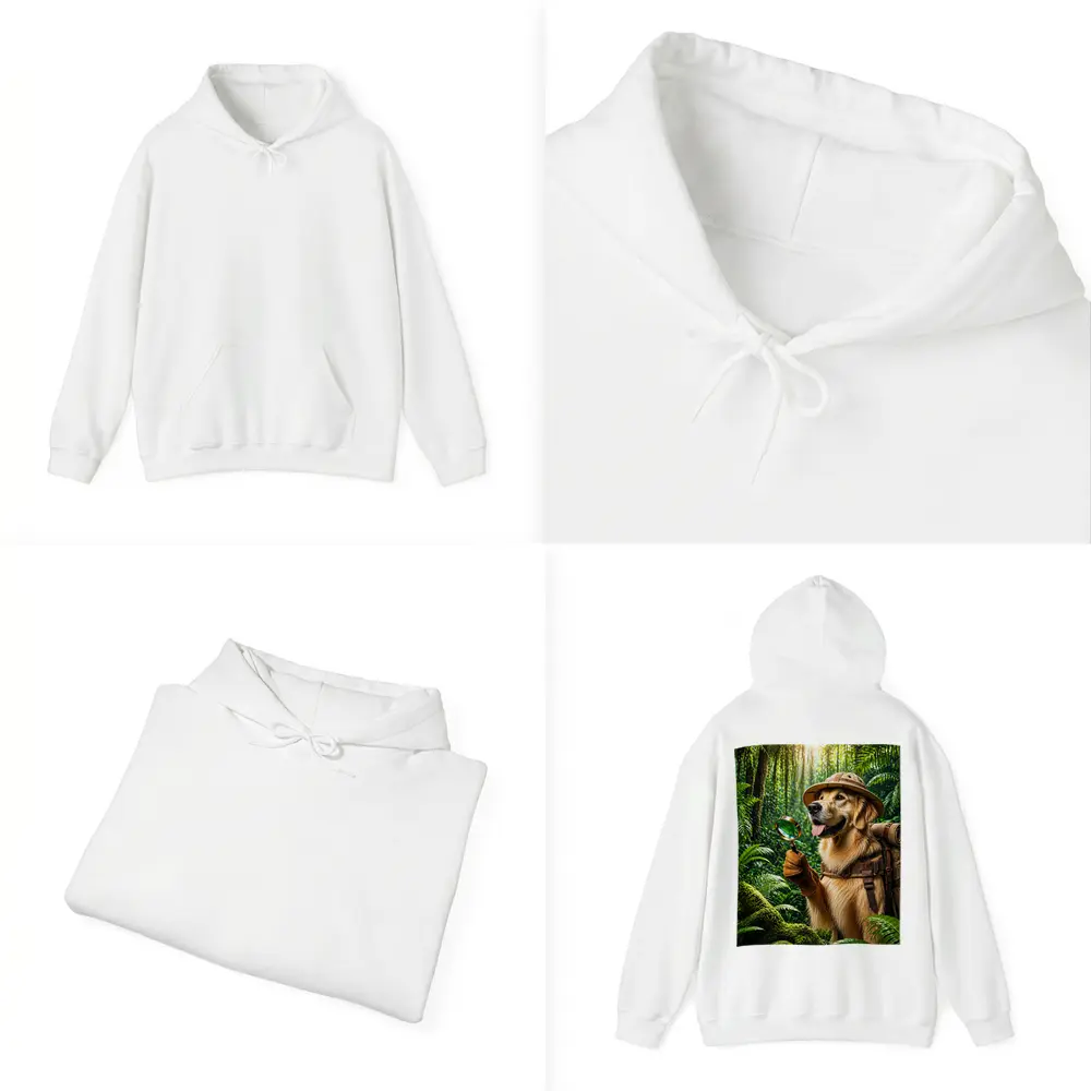 Golden Retriever Explorer Dog in Jungle – Hoodies