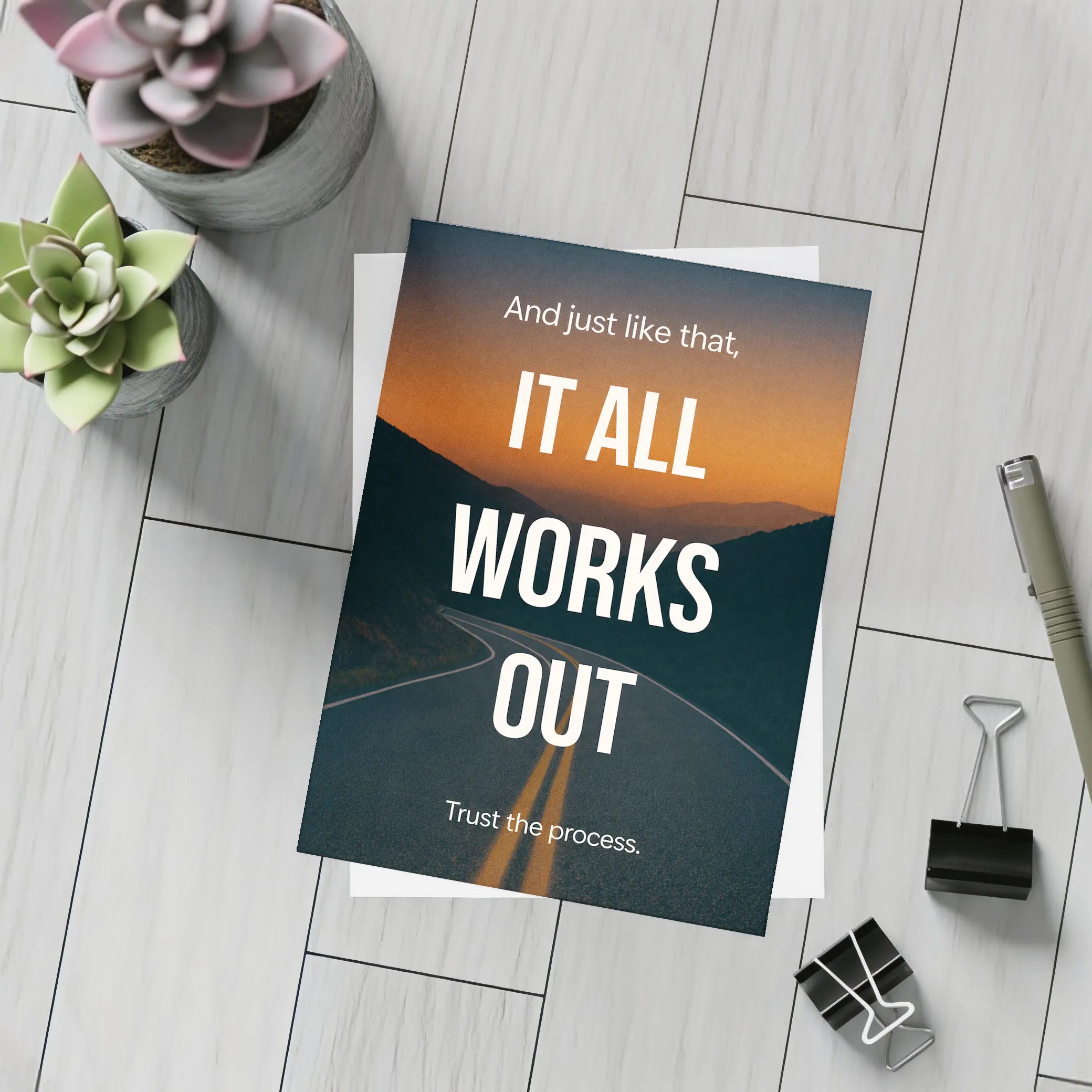 It All Works Out Trust The Process Road – Postcards