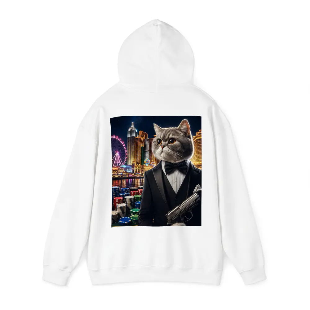 British Shorthair Cat Tuxedo Las Vegas Casino – Hoodies