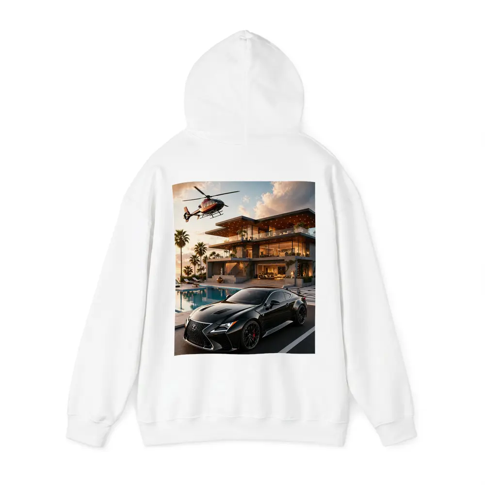 Lexus RC Black Supercar Luxury Villa Sunset – Hoodies