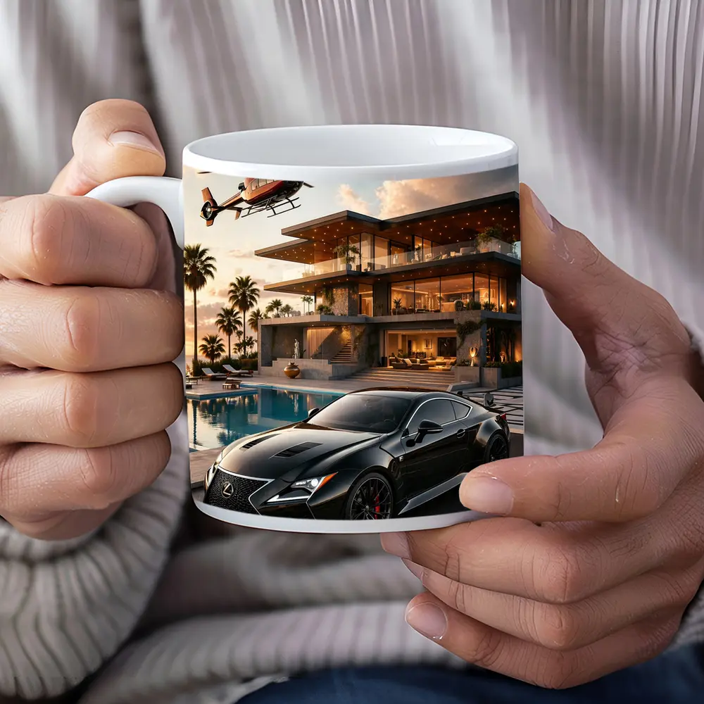 Lexus RC Black Supercar Luxury Villa Sunset – Mugs