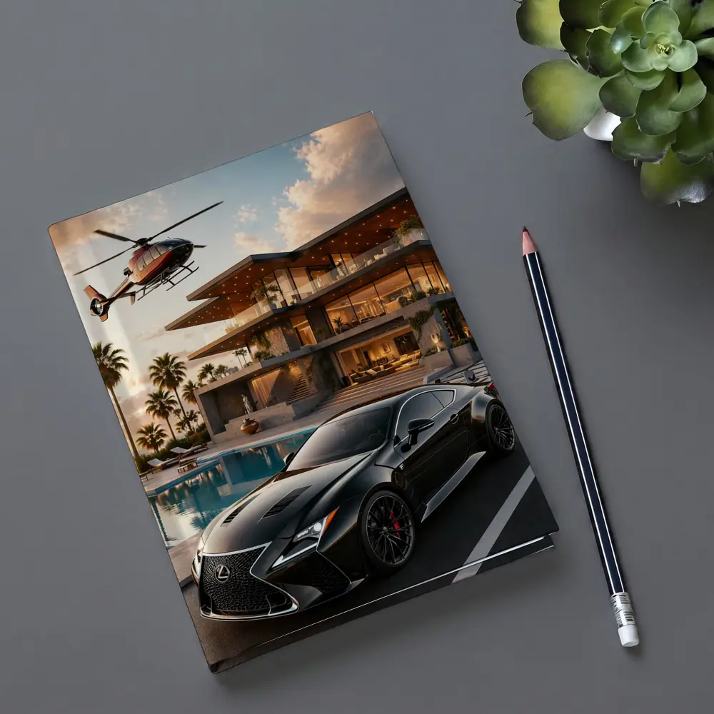 Lexus RC Black Supercar Luxury Villa Sunset – Notebooks