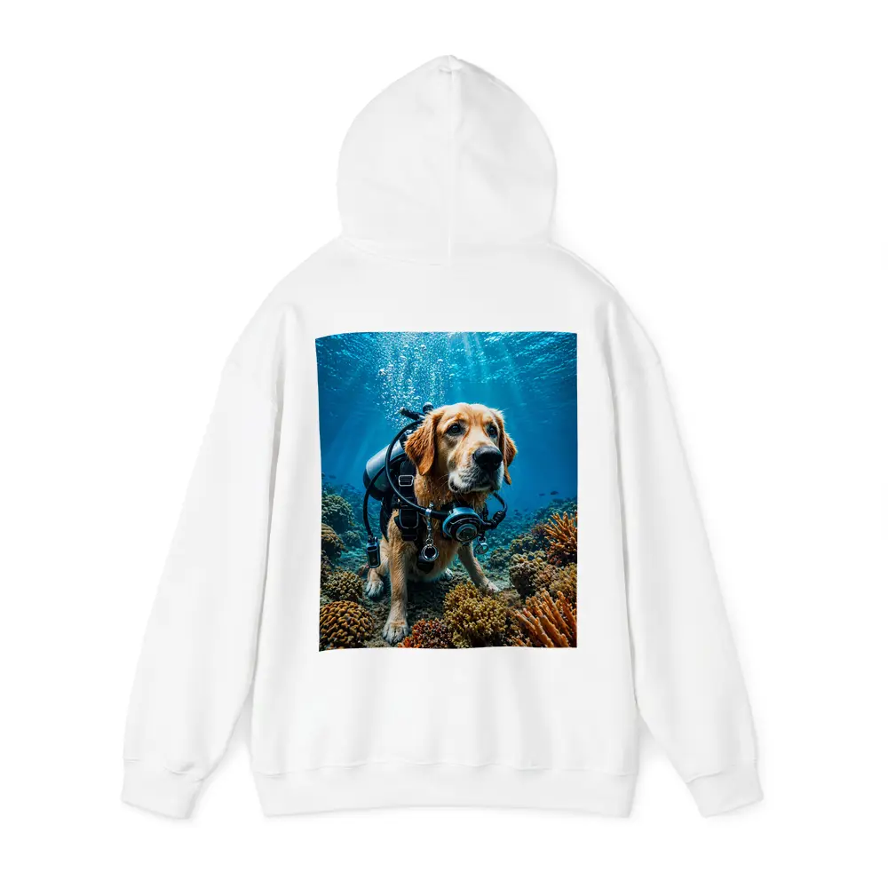 Golden Retriever Scuba Diver Underwater Coral Reef – Hoodies