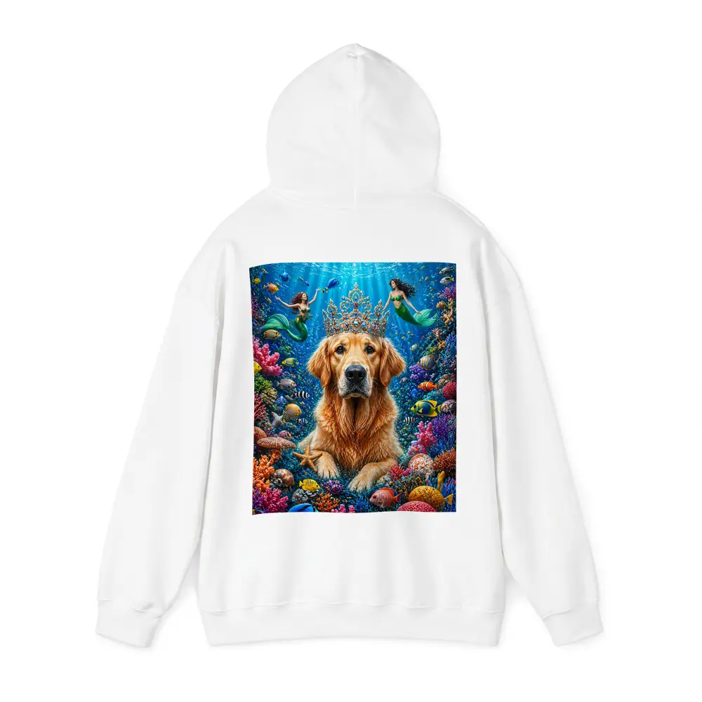 Golden Retriever King Underwater Mermaids Coral Reef – Hoodies