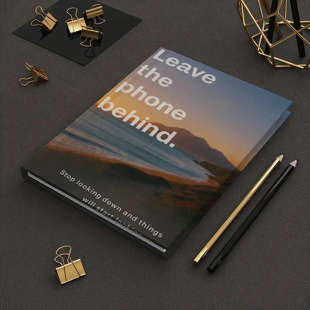 Leave The Phone Behind Beach Sunset Quote – Notebooks