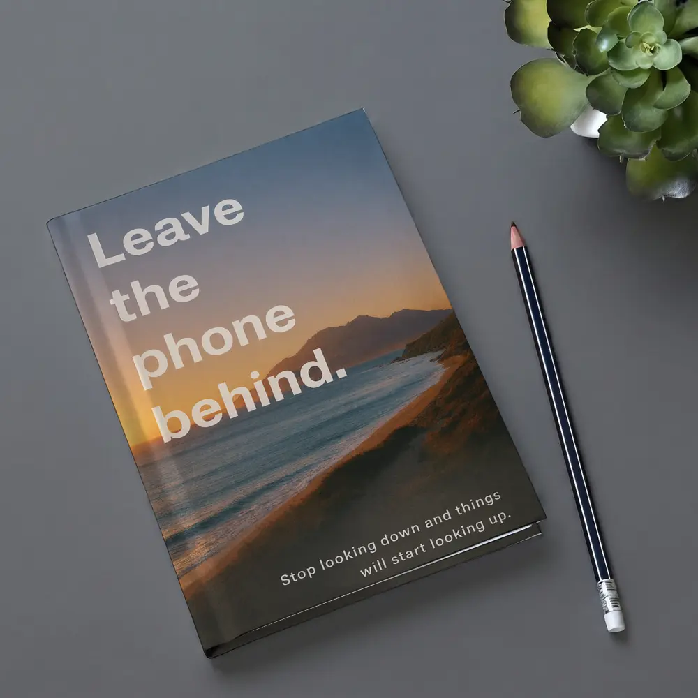 Leave The Phone Behind Beach Sunset Quote – Notebooks